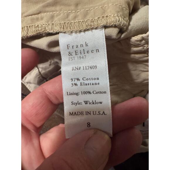 Frank & Eileen Wicklow Chino women’s sz 8 khaki excellent condition - Picture 4 of 9